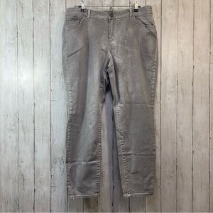Lane Bryant Genius Fit Gray Acid Wash Skinny Jeans 20